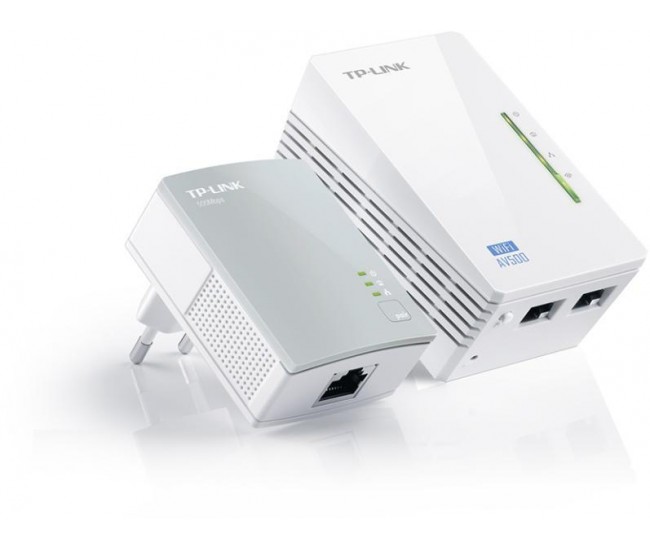 TP-Link, Adaptor PowerLine 300Mbps, Extender Wireless AV600 KIT, HomePlug AV,2