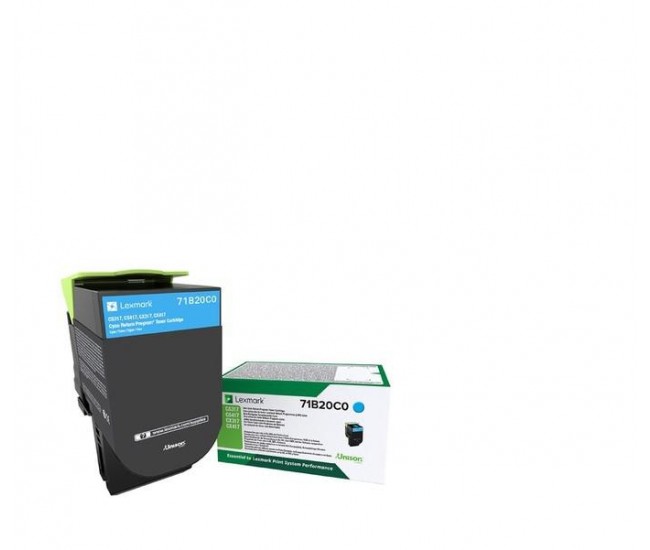 Toner Lexmark 71B20C0, cyan ,return program ,2.3k,CX317DN/417DE, CS317DN/417DN/