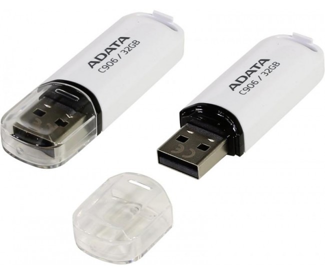 Memorie USB Flash Drive ADATA C906, 32GB, USB 2.0, alb