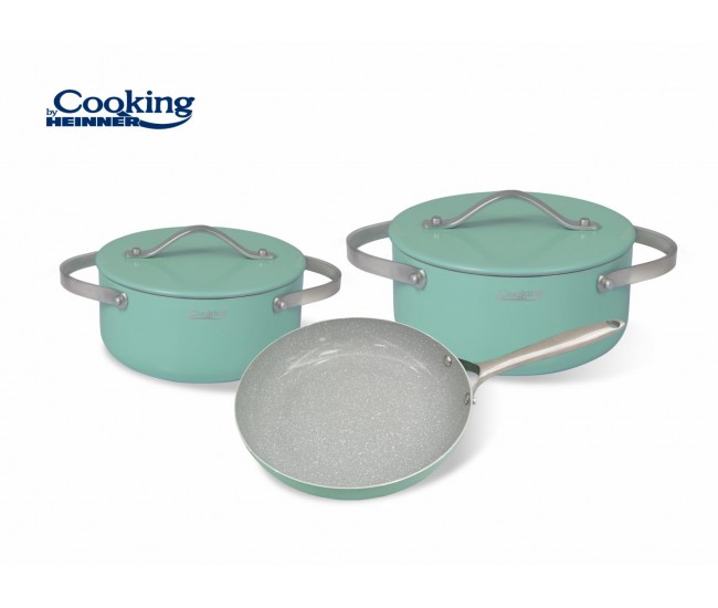 SET GATIT 5 PIESE ALUMINIU PRESAT, CRETA, COOKING BY HEINNER