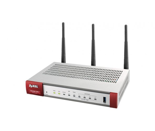 Zyxel ZyWALL USG20W-VPN, 10xIPSec VPN, up to 15xSSL, 4x 1Gbps