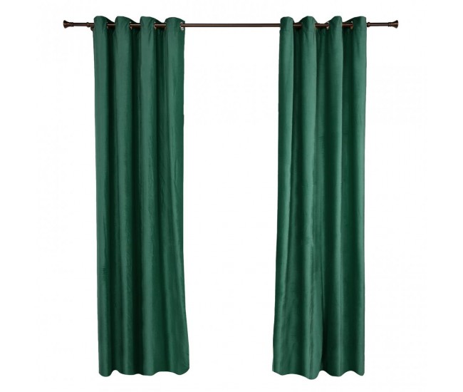 Set de 2 draperii din catifea Verde inchis . Setul