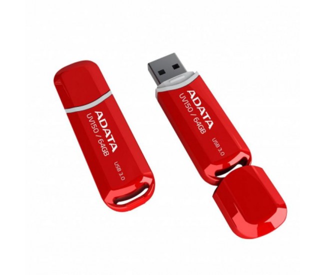 Memorie USB Flash Drive ADATA UV150, 64Gb, USB 3.0, rosu