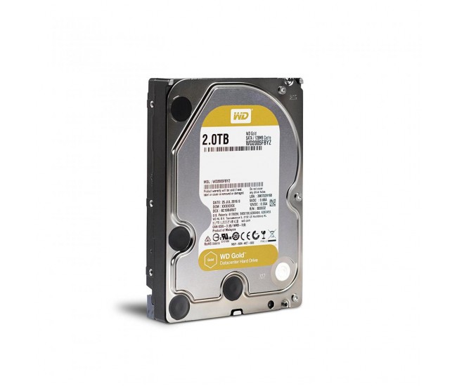 HDD intern WD, 3.5", 2TB, 7200rpm, Gold, SATA3, 128MB