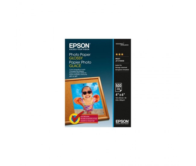 Hartie foto Epson S042549, dimensiune 10x15cm, 500 coli, tip glossy,