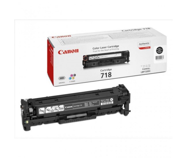 Toner Canon CRG718BK, black, capacitate 3400 pagini, pentru LBP-7200Cdn