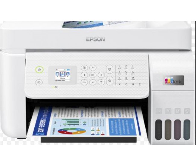 Multifunctional inkjet color Epson EcoTank CISS L5296, culoare: alb, dimensiune