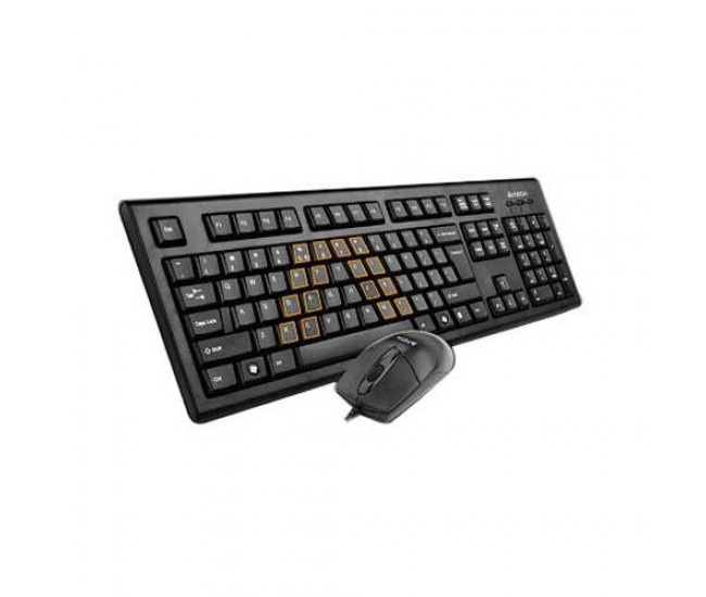 Kit tastatura + mouse A4Tech KRS-8572, USB, negru