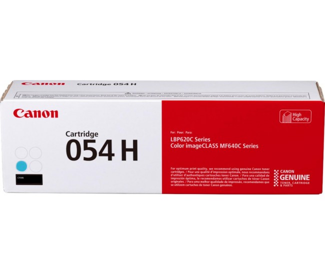 Toner Canon CRG054H cyan, High yeld, capacitate 2.3k pagini, pentru