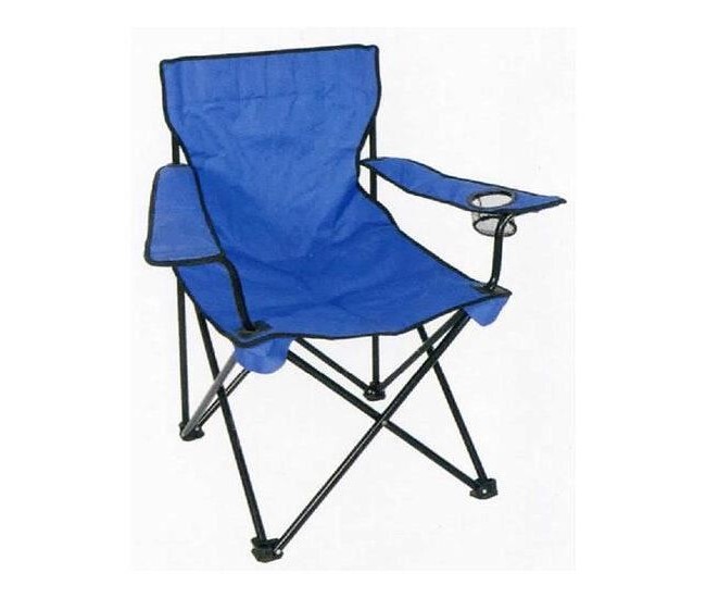 Scaun pliabil pescuit, camping, gradina 53x53x90cm - albastru