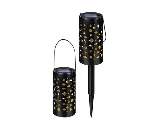 Lampa solara pentru gradina, LED, set 2 buc, 6x6x41 cm, Yildun