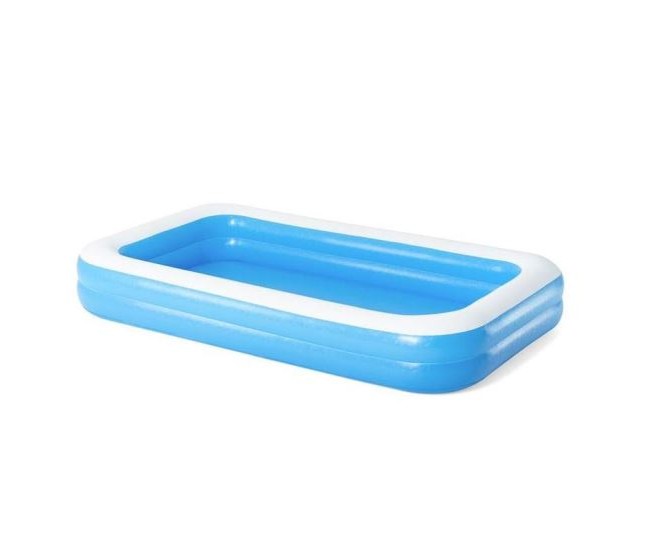 Piscina gonflabila pentru copii, dreptunghiulara, albastru, 305x183x46 cm, Bestway Family 