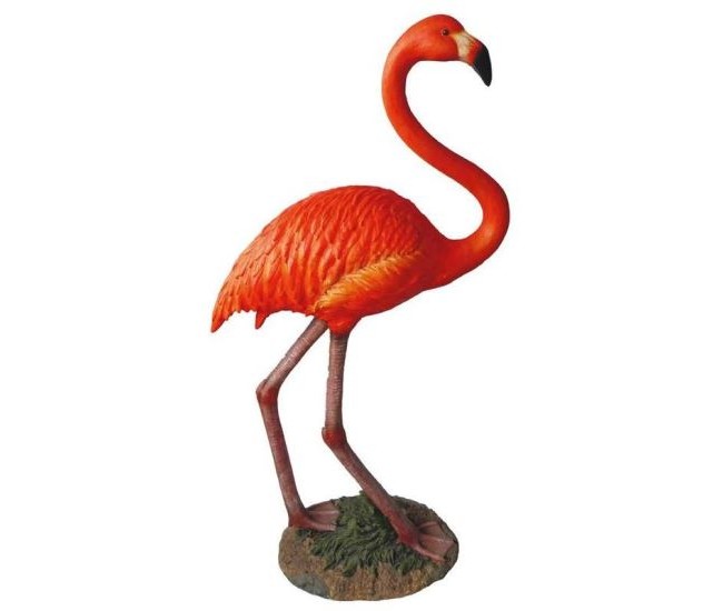 Decoratiune gradina, polirasina, flamingo, 57x26x107 cm