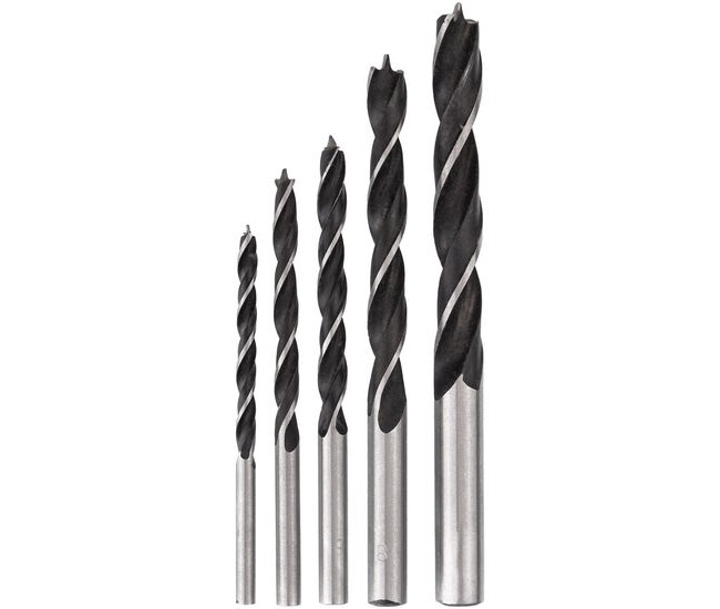 Set 5 burghie pentru lemn, 4-10 mm, Richmann 