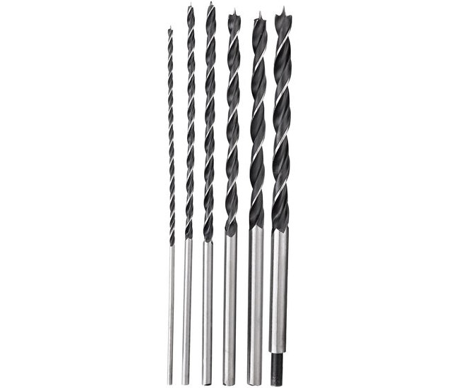 Set 6 burghie lungi pentru lemn,  4-14 mm, Richmann