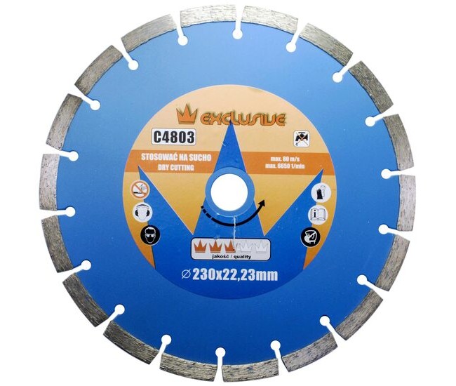 Disc diamantat, beton, taiere uscata, 230 mm/22.23 mm, Richmann 