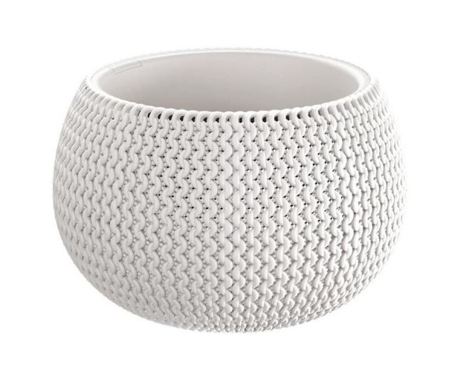 Ghiveci decorativ pentru flori, rotund, alb, 29x19.5 cm, Splofy Bowl