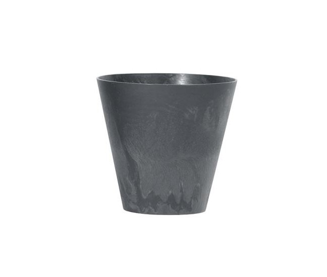 Ghiveci decorativ de flori, rotund, antracit, 7 L, 25x23.3 cm, Tubus Beton