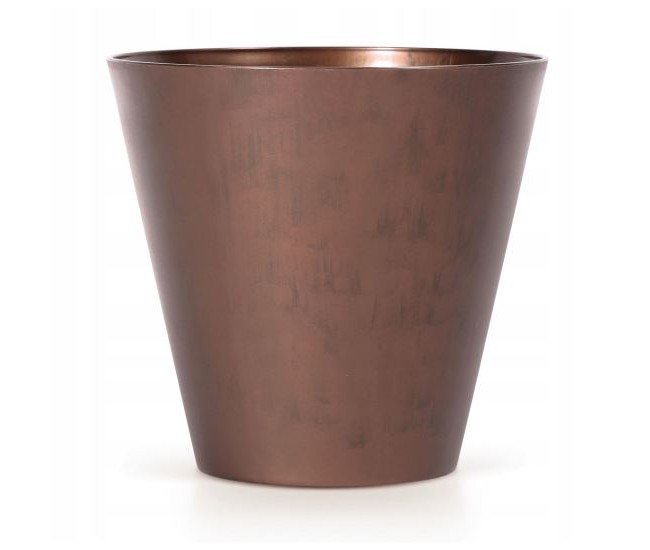 Ghiveci decorativ de flori, rotund, cupru, 12 L, 30x28 cm, Tubus Corten 