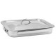 Tava cu capac pentru gratar, inox, 34.5x22.5x5.5 cm, Perfect Home