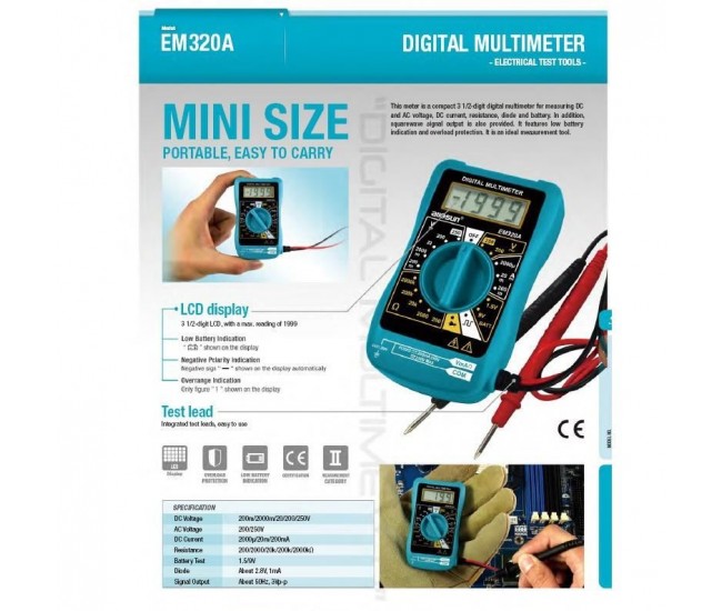 Multimetru digital mini EMOS EM320A