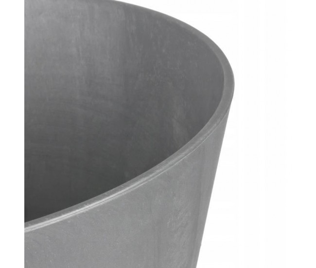 Ghiveci decorativ de flori, rotund, antracit, 12 L, 30x28 cm, Tubus Beton