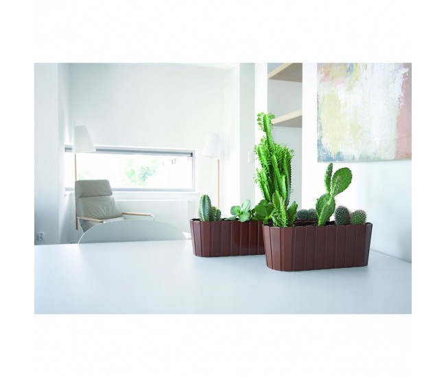 Jardiniera decorativa, maro, 4.9 L, 38.3x14.4x13 cm, Boardee Case 