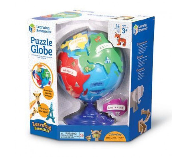 Puzzle interactiv - glob pamantesc copii