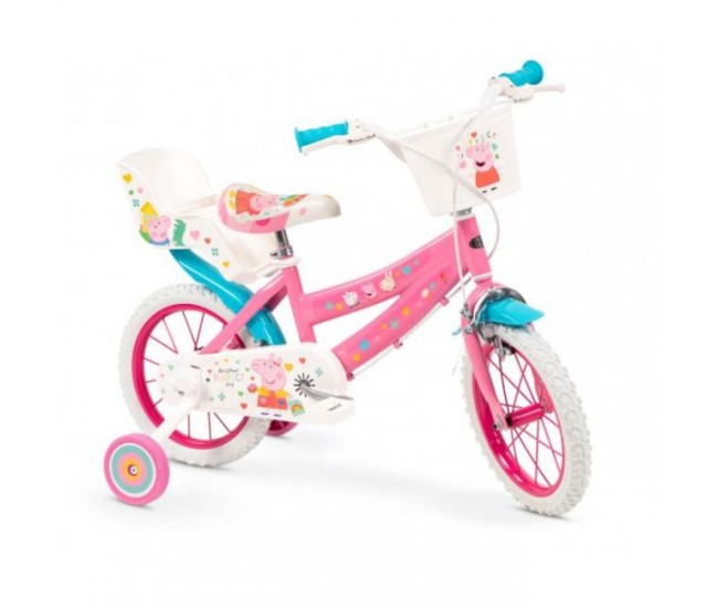 Toimsa bicicleta 14 peppa pig - bicicleta sigura si distractiva pentru copii