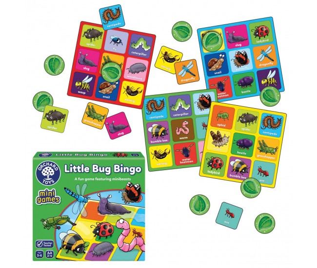 Joc educativ bingo mica insecta little bug bingo