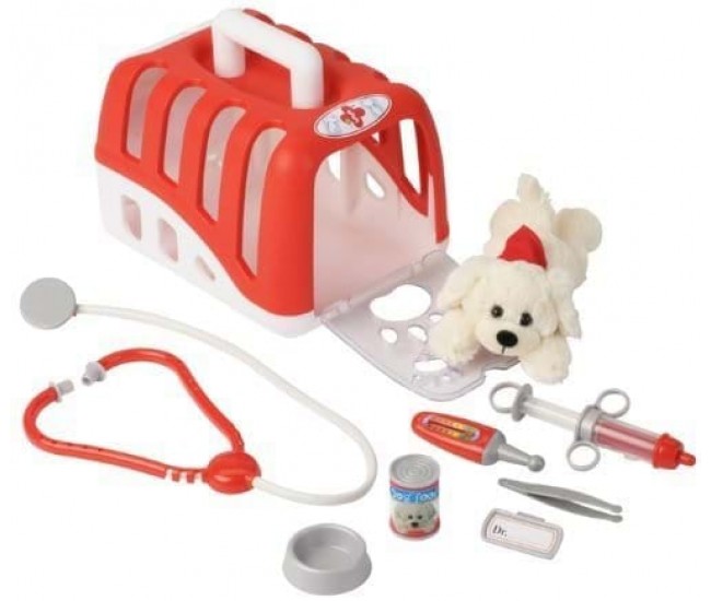 Kit veterinar cu catelus si accesorii