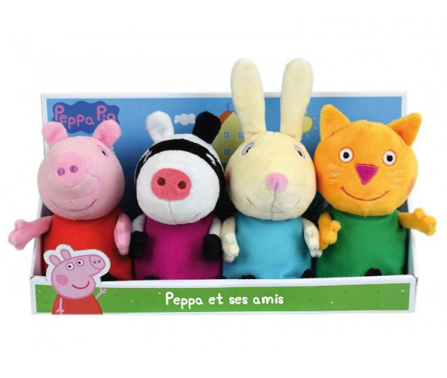 Set 4 plusuri jemini 17cm peppa pig si prietenii