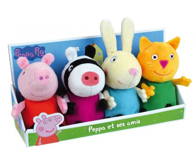 Set 4 plusuri jemini 17cm peppa pig si prietenii