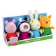 Set 4 plusuri jemini 17cm peppa pig si prietenii