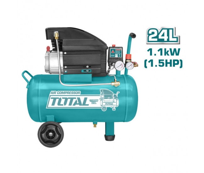 TOTAL - COMPRESOR AER - 24L - 8 BAR - 1100W