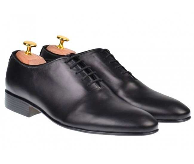 Pantofi barbati office, eleganti din piele naturala, negri, SCORPION, 024NBOX