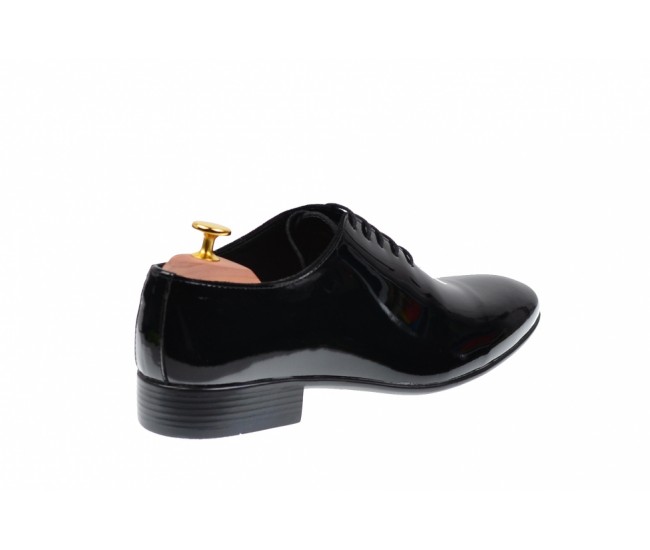 Pantofi barbati office, eleganti din piele naturala, negri, SCORPION, 024NLAC