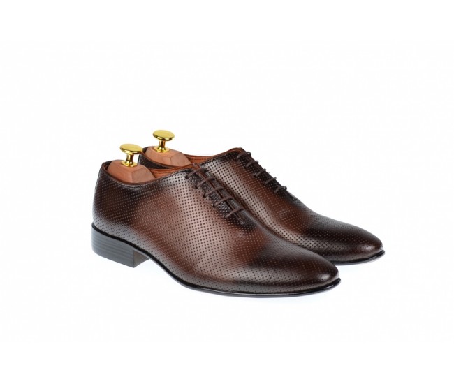 Pantofi barbati office, eleganti din piele naturala maro, ELION MATEO 026M