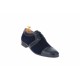 Pantofi barbati eleganti din piele naturala bleumarin inchis - 1006BLM