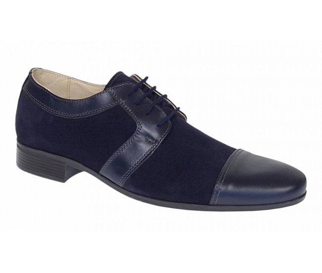 Pantofi barbati eleganti din piele naturala Bleumarin 1006BLM