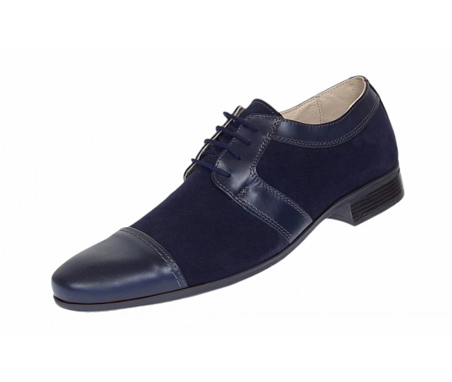 Pantofi barbati eleganti din piele naturala Bleumarin 1006BLM