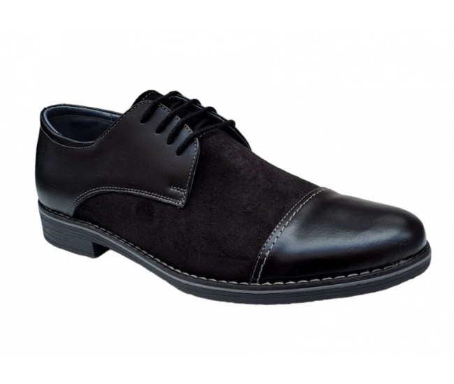 Pantofi barbati casual din piele naturala - Model Negru 101LSN