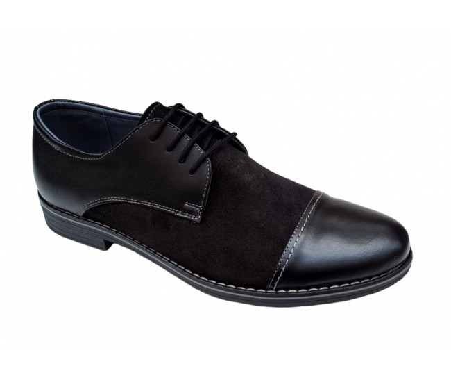 Pantofi barbati casual din piele naturala - Model Negru 101LSN