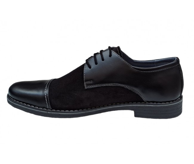 Pantofi barbati casual din piele naturala - Model Negru 101LSN