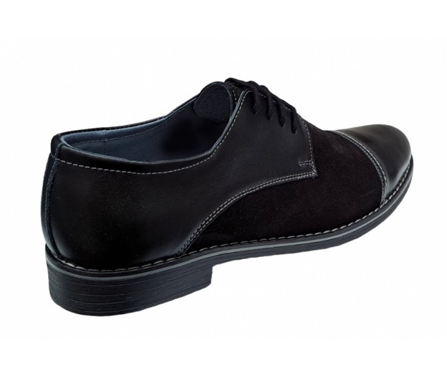 Pantofi barbati casual din piele naturala - Model Negru 101LSN