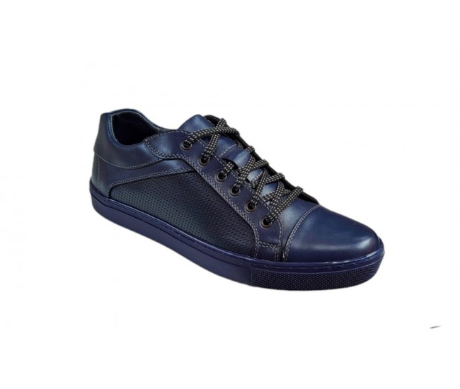 Pantofi barbati sport din piele naturala, Bleumarin - CIUCALETI SHOES 1021BL