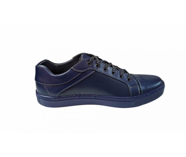 Pantofi barbati sport din piele naturala, Bleumarin - CIUCALETI SHOES 1021BL