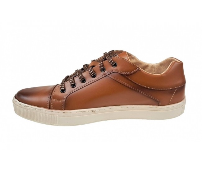 OFERTA! Pantofi barbati sport din piele naturala, maro - CIUCALETI SHOES -1021MDBOX