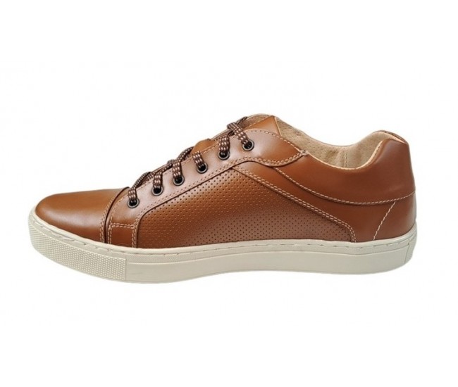 Pantofi barbati casual sport din piele naturala, maro -1021MDG