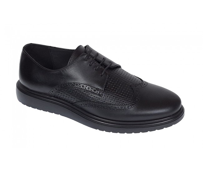 Pantofi barbati casual din piele naturala Negru Lorenz 199SN